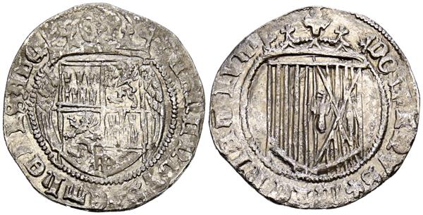 1509 - REYES CATÓLICOS (1474-1504). 1 Real. (Ar. 2,85g/24mm). Segovia. (Cal-2019-376). Acuñación anterior a la Pragmática. MBC. Limpiada. Raro ejemplar. - 300€